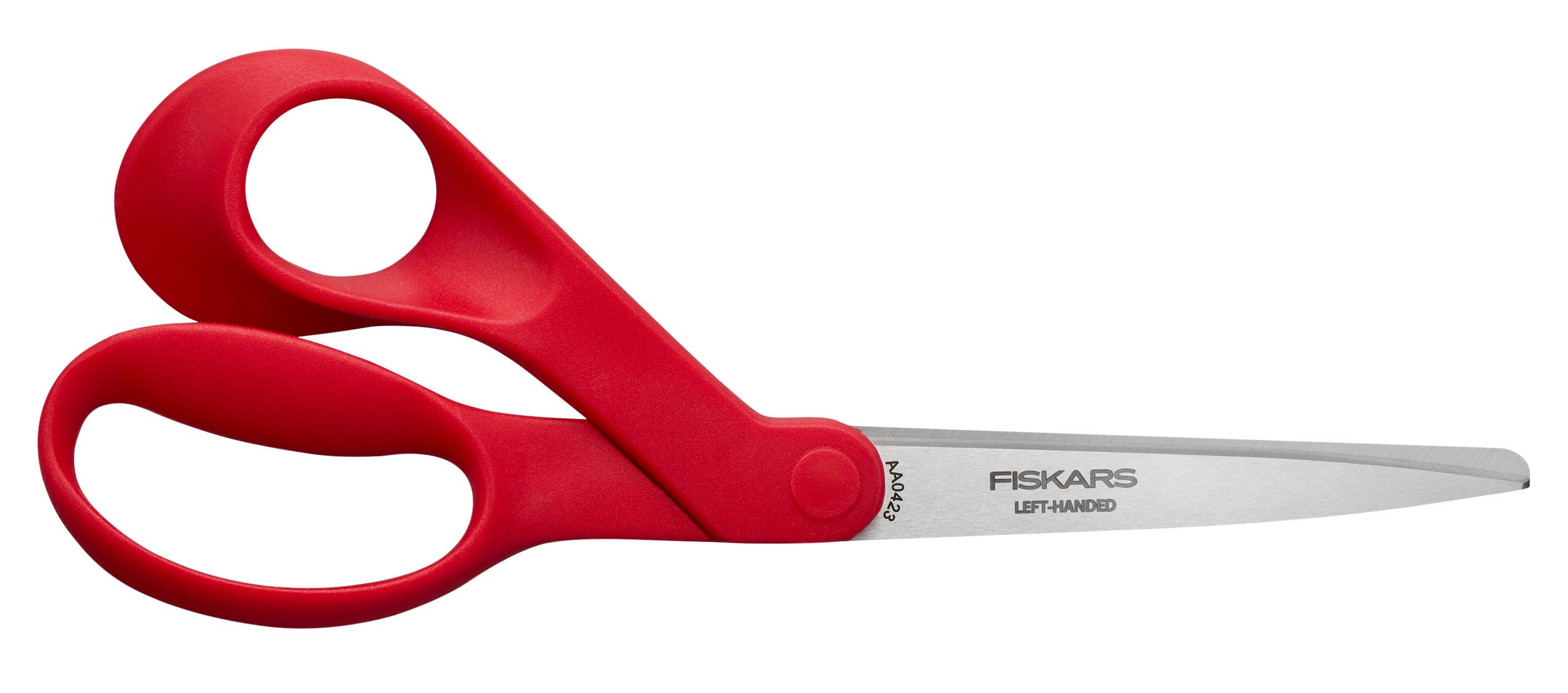 Fiskars Premier Left-Handed Bent Scissors, 8 Inches, Red | School